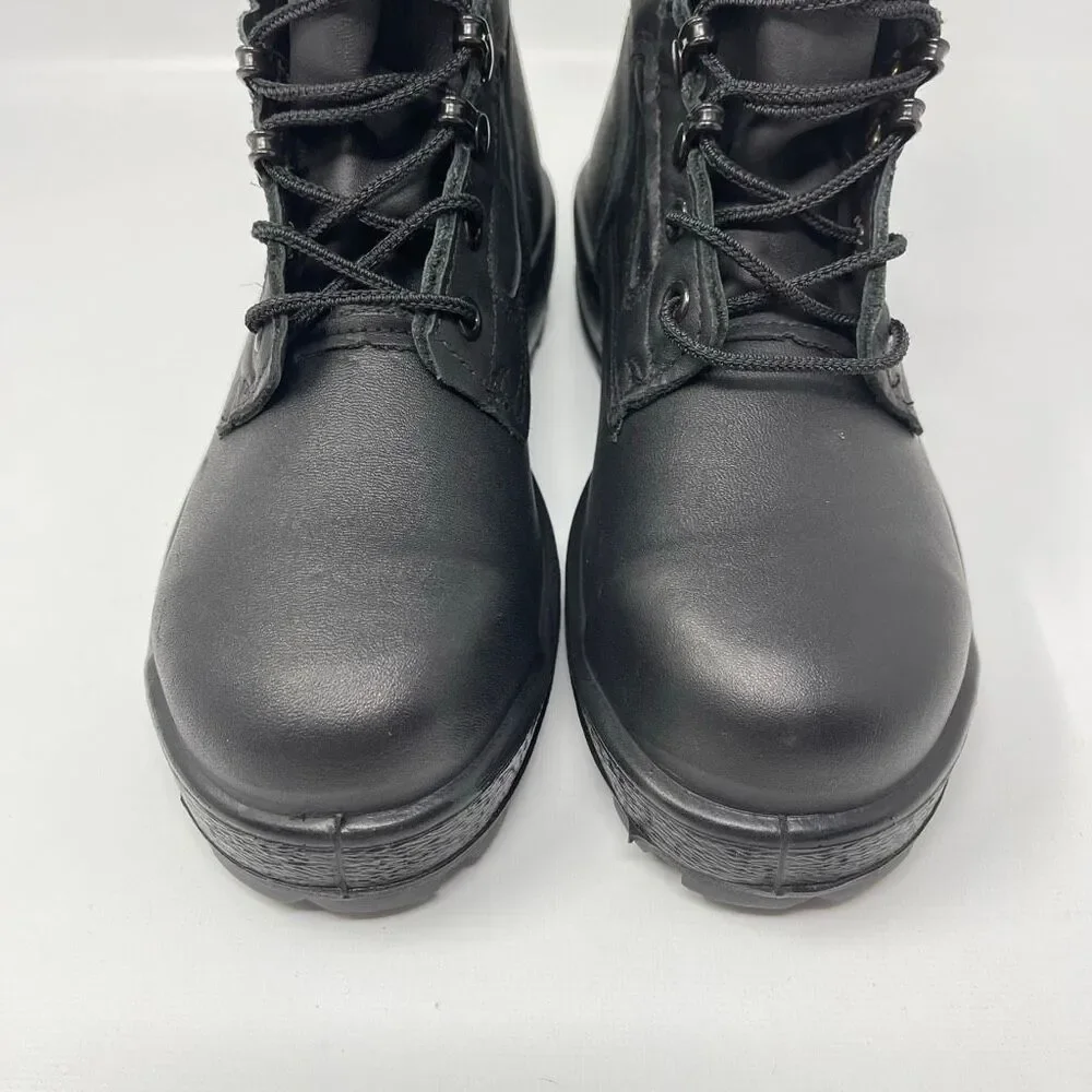 McRae Navy Steel Toe Combat Boots Mens Size 8RF Black Leather ASTM Shoes 9052